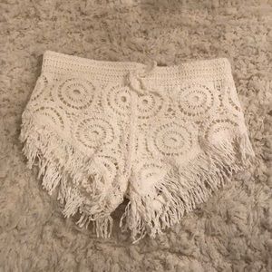 Crochet beach shorts